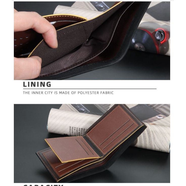 Ví da nam Baellerry thời trang Cao cấp, Bóp nam cao cấp Baellerry đựng tiền và thẻ - VN16