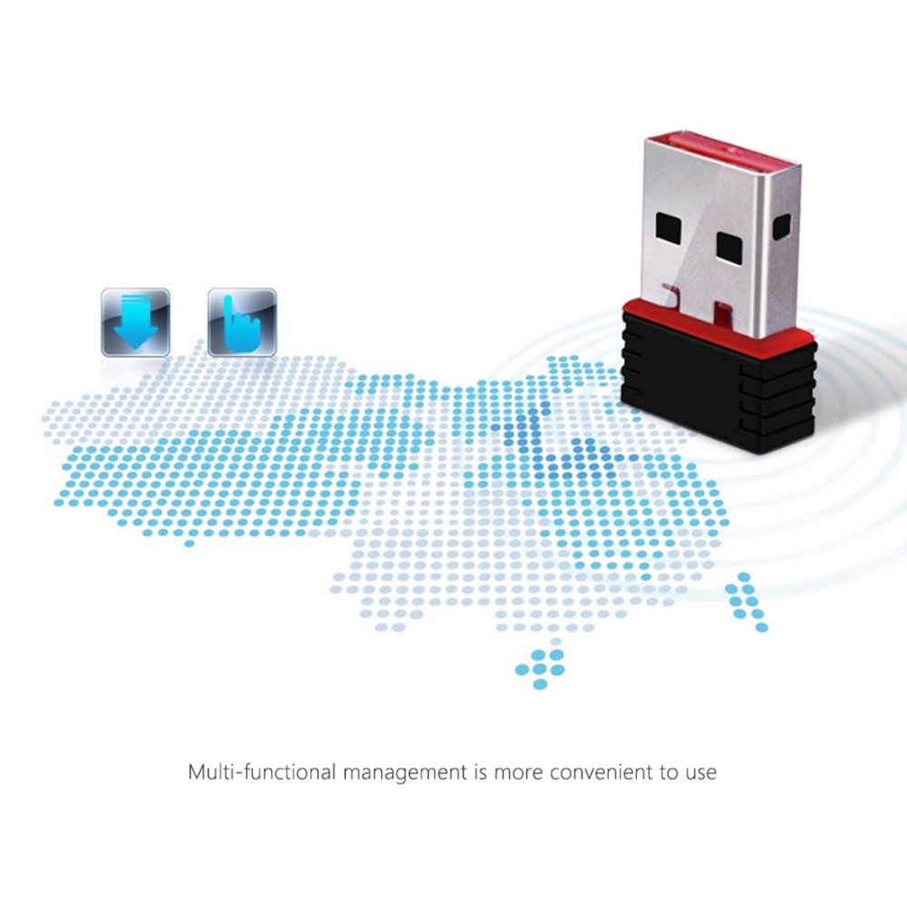 Portable 150M USB WiFi Adapter Wireless PC Network Card Transmitter Receiver | BigBuy360 - bigbuy360.vn