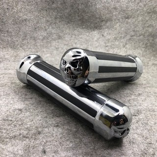 25mm Nhôm Chrome Xe Máy Tay Cầm Đầu Lâu Thanh Cuối Xe Máy Tay Cầm Cho Kawasaki Vulcan Suzuki Harley Davidson Honda