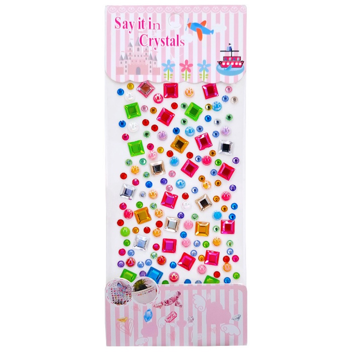 Hạt dán pha lê cho bé trang trí sáng tạo