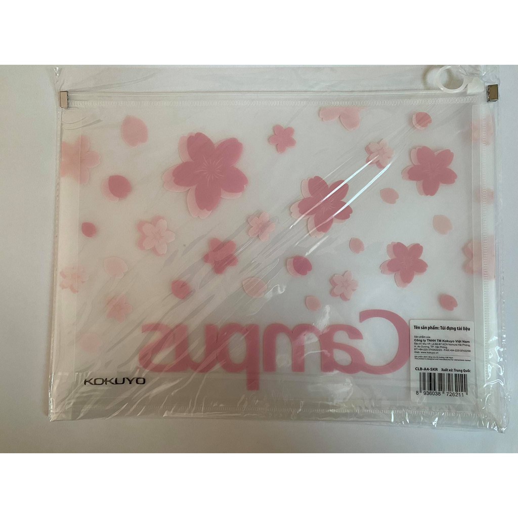 Túi đựng tài liệu A4 có khóa zip Campus