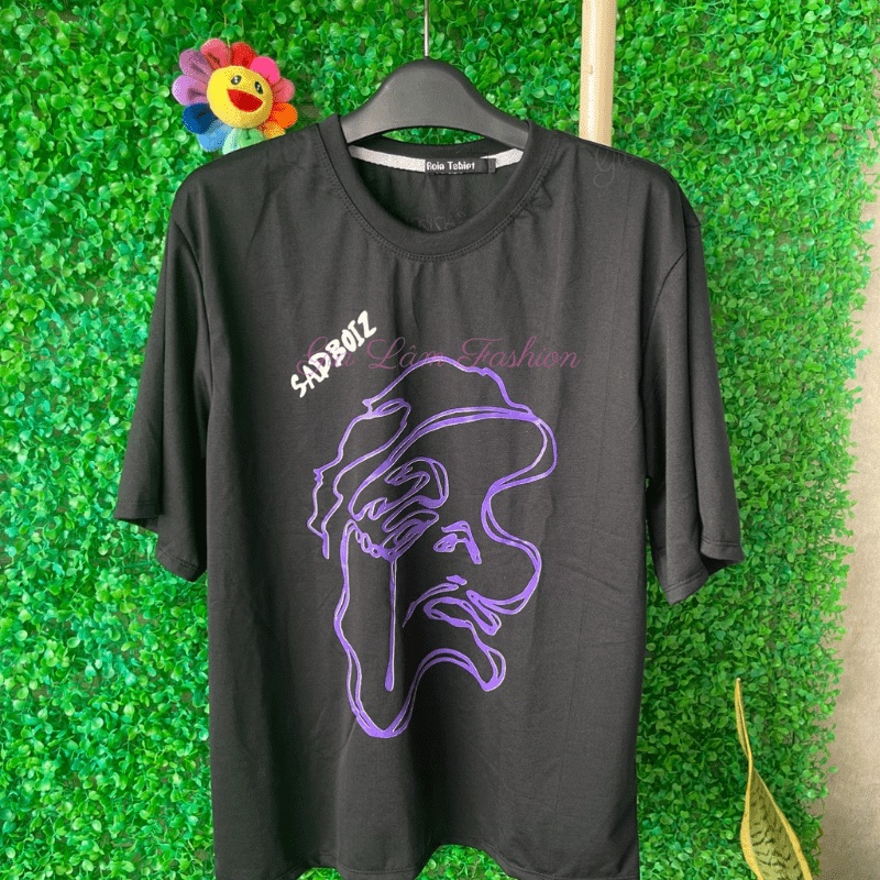 KHẨU TRANG CAO CẤP MÀU ĐEN DÙNG CHO Áo thun nam nữ Unisex tay lỡ form rộng Sadboiz story size 40-75kg