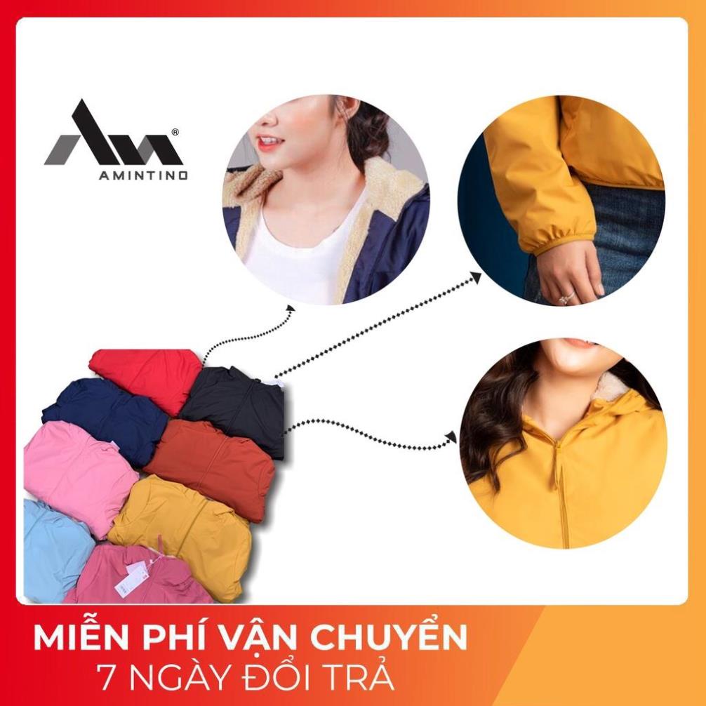 Áo gió lót lông nữ ⚡FREESHIP⚡ Lót lông giữ nhiệu siêu ấm kết hợp chất Gió tráng bạc chống nước hàng cao cấp FD62 | BigBuy360 - bigbuy360.vn