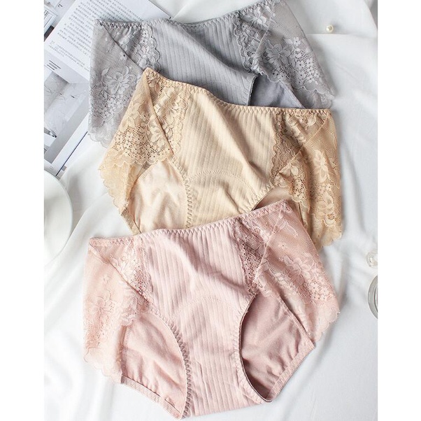 Quần Lót Sinh Lý Vải Cotton Phối Ren Lưng Cao Cho Sinh Lý