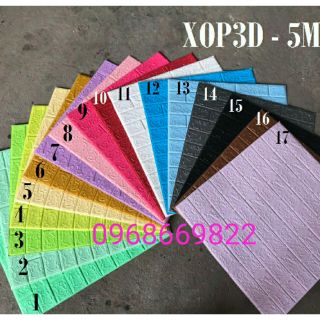 Xốp dán tường 3d vân gạch loại tốt