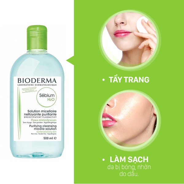 Nước tẩy trang bioderma 500ml nước tẩy trang cho mọi loại da