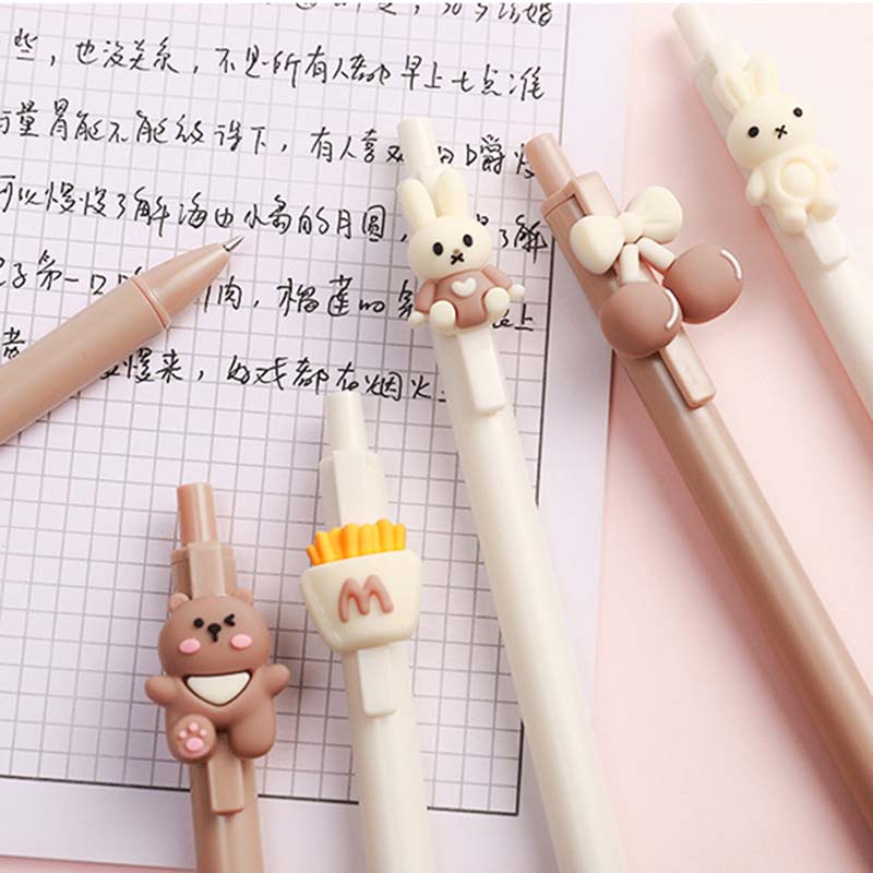 Bút Mực Gel Ngòi 0.5mm Hình Gấu Dễ Thương