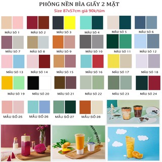 (LỖI, HỎNG 1 ĐỔI 1) Phông Nền Trơn. Background Chụp Ảnh Hai Mặt, Phông Chụp Ảnh Sản Phẩm. Size 57x87cm