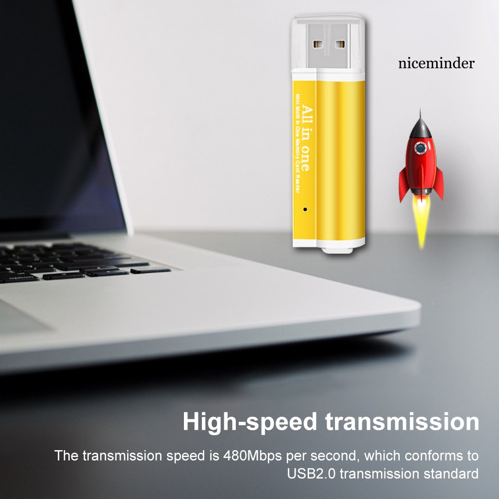 Đầu Đọc Thẻ Nhớ NM-4 Trong 1 USB TF / Micro-SD / MS / M2 Cho Máy Tính