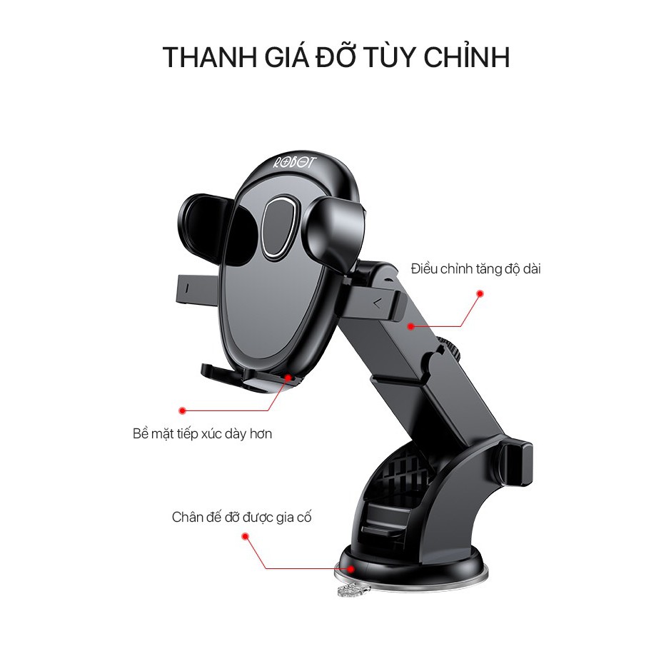 Giá Đỡ Điện Thoại Cho Ô Tô RT-CH11S Điều Chỉnh Linh Hoạt Xoay 360 Độ