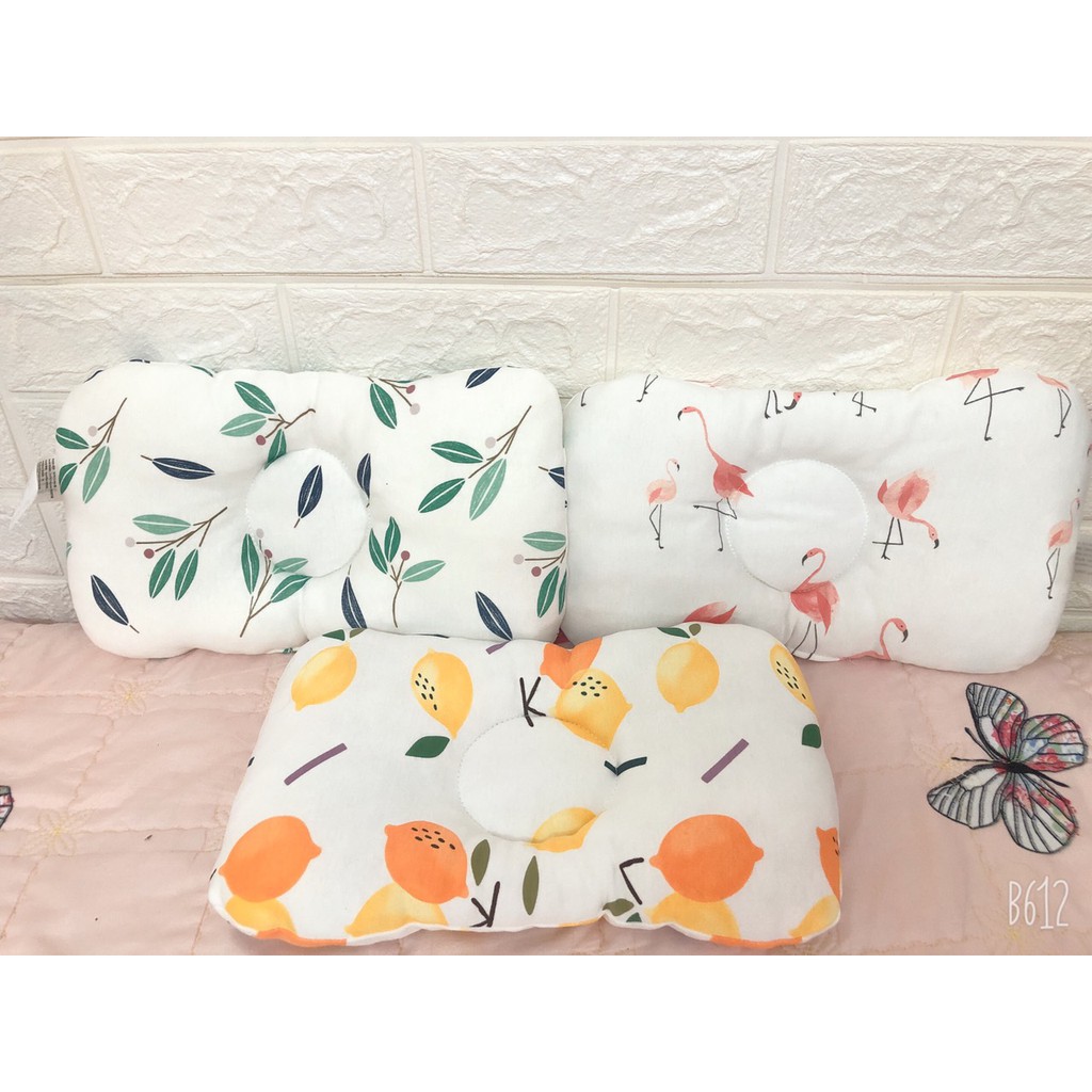 Gối lõm Muslin Tree cao cấp chống móp, méo đầu cho bé sơ sinh