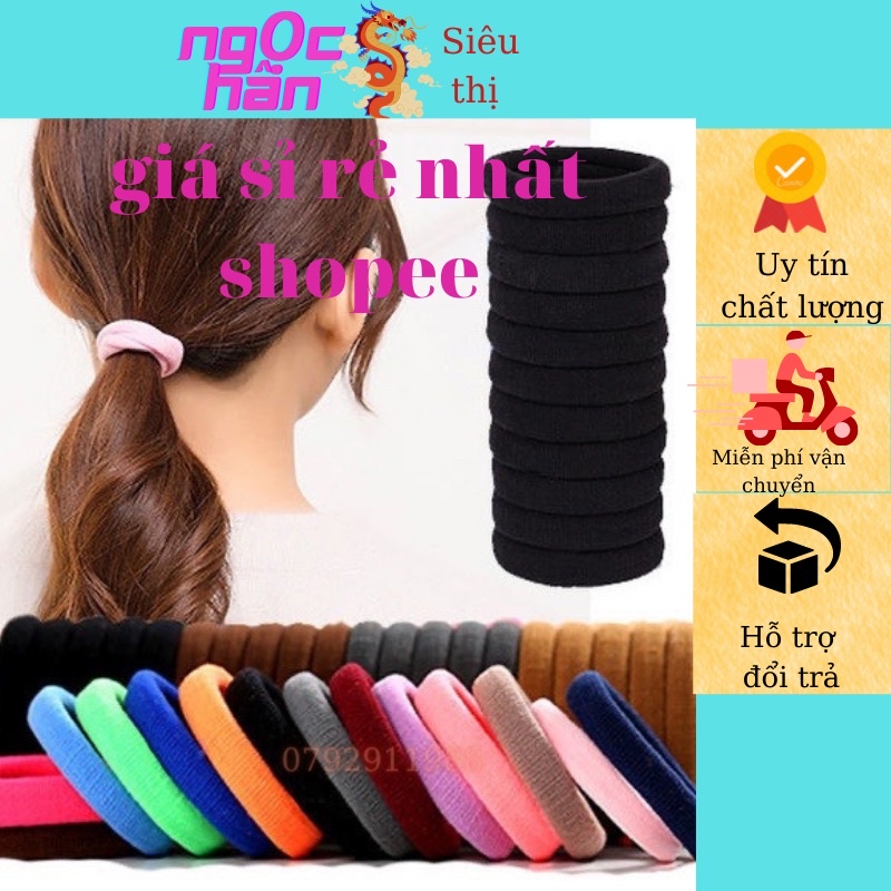 sét 20 dây chun buộc tóc phong cách Hàn Quốc