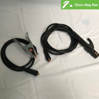 Combo kìm hàn  200A cáp hàn dài 3 m và dây kẹp mát 200A mét  dài 2,5 mét  gắn sẵn giắc đực