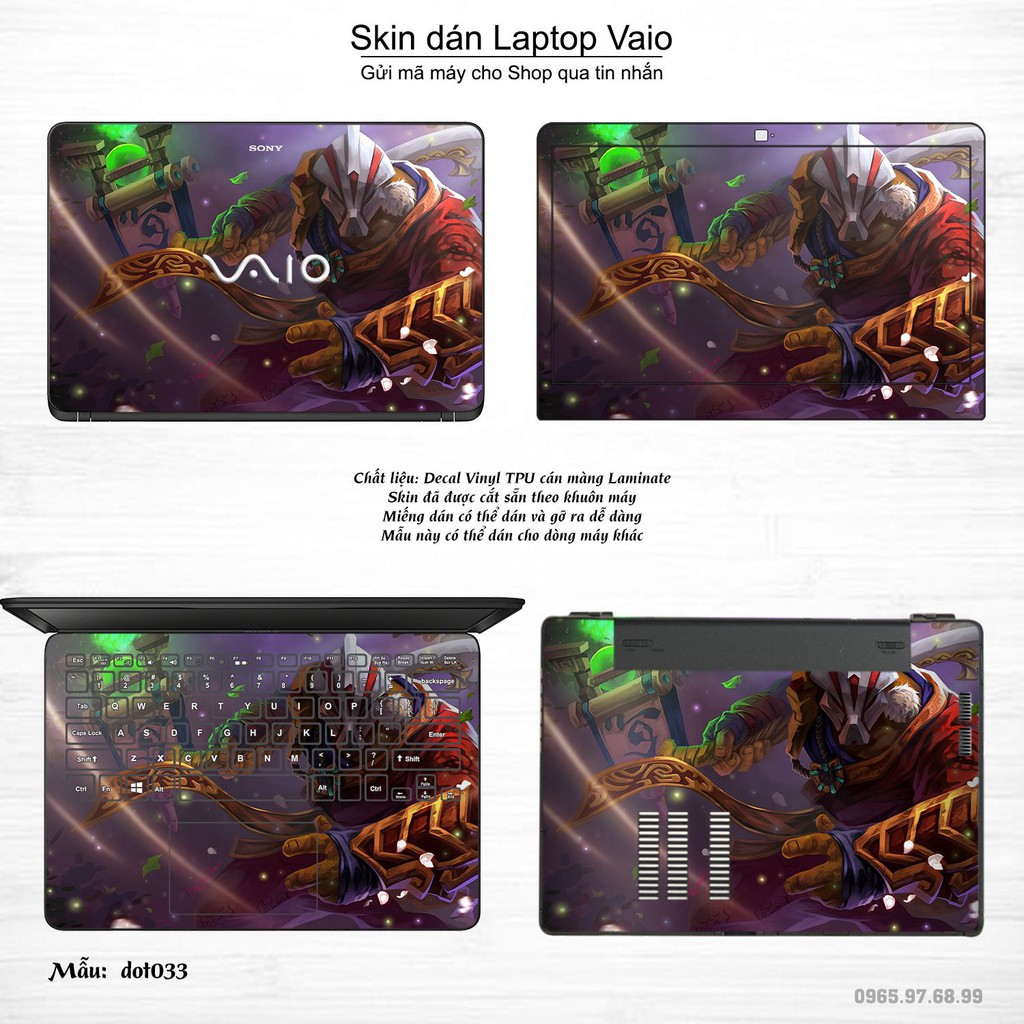 Skin dán Laptop Sony Vaio in hình Dota 2 nhiều mẫu 6 (inbox mã máy cho Shop)