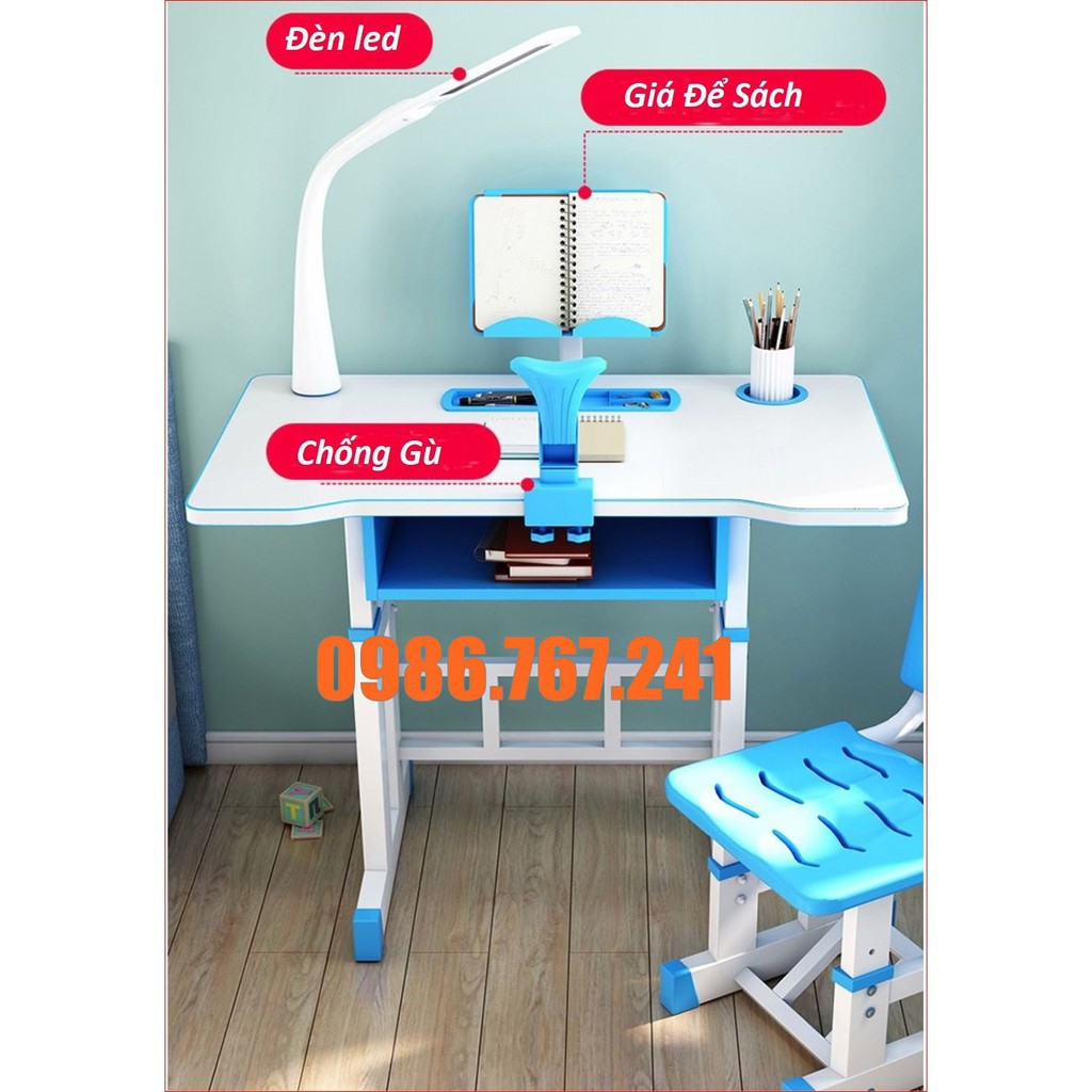 Bàn học siêu bền chắc chắn chân sắt ,mặt bàn làm bằng gỗ cho bé | BigBuy360 - bigbuy360.vn