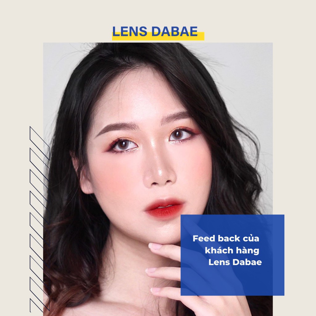 lens mắt cận tự nhiên trong veo XÁM TRONG GRAY kính áp tròng Hàn Quốc DABAE