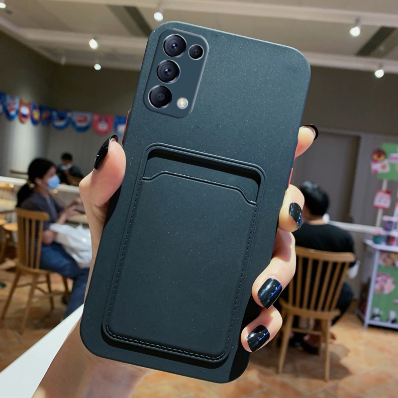 Ốp điện thoại Koosuk silicon mềm có ngăn đựng thẻ cho OPPO A54 A74 A94 Reno 5 Pro 5F 4G 5G reno5 Lite