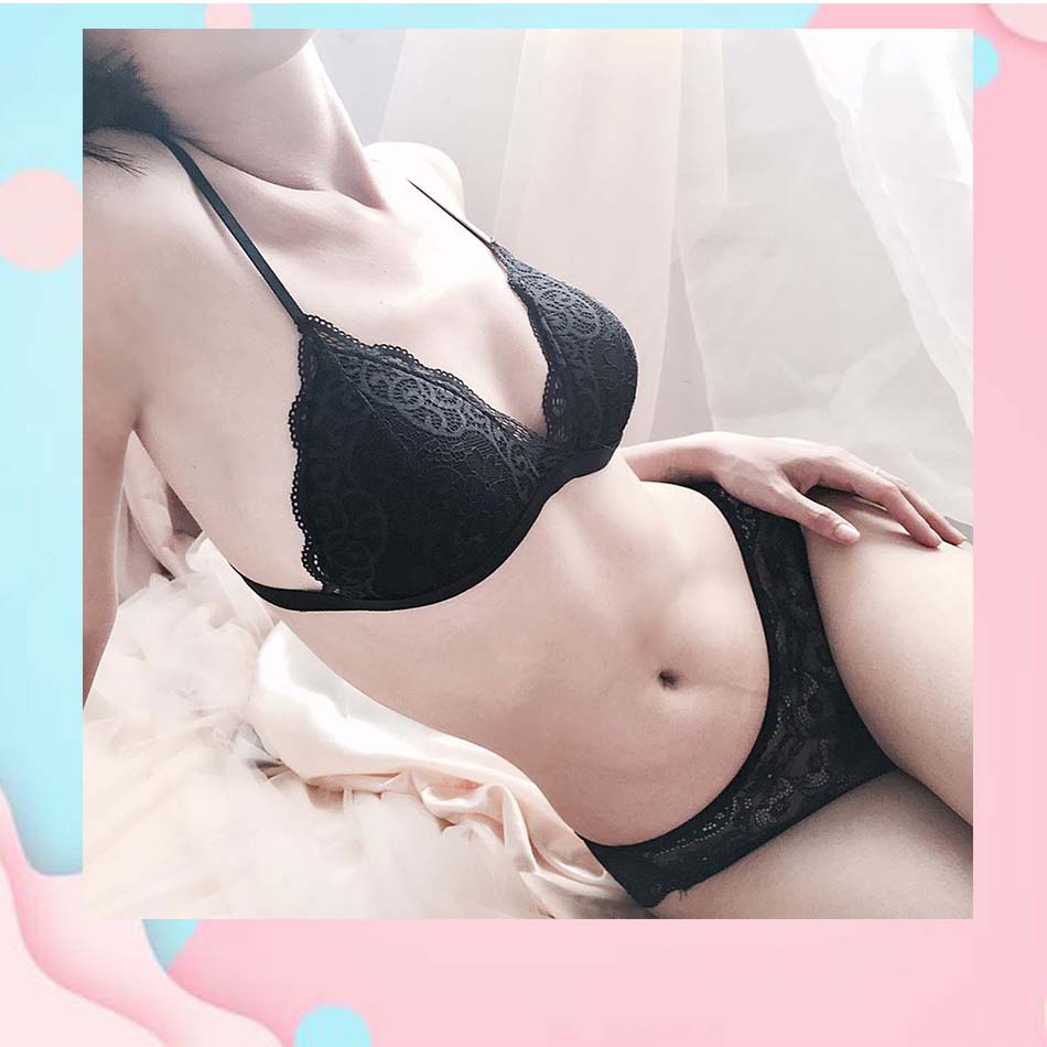 Bộ đồ lót ren không gọng bralette không gọng có mút siêu đẹp