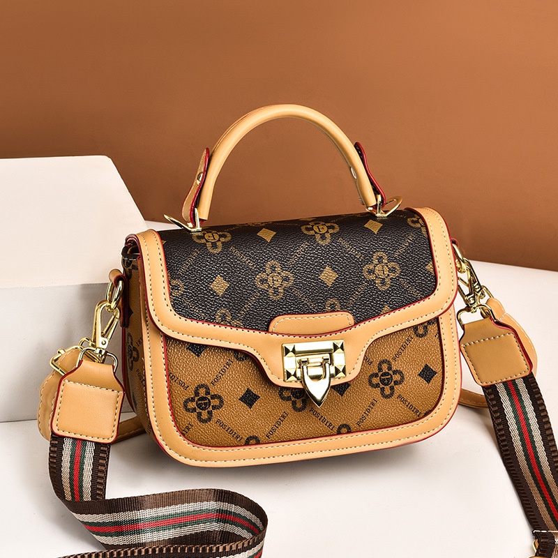 Túi đeo chéo CHUWANGLIN bằng da cỡ nhỏ in họa tiết thời trang cho nữ