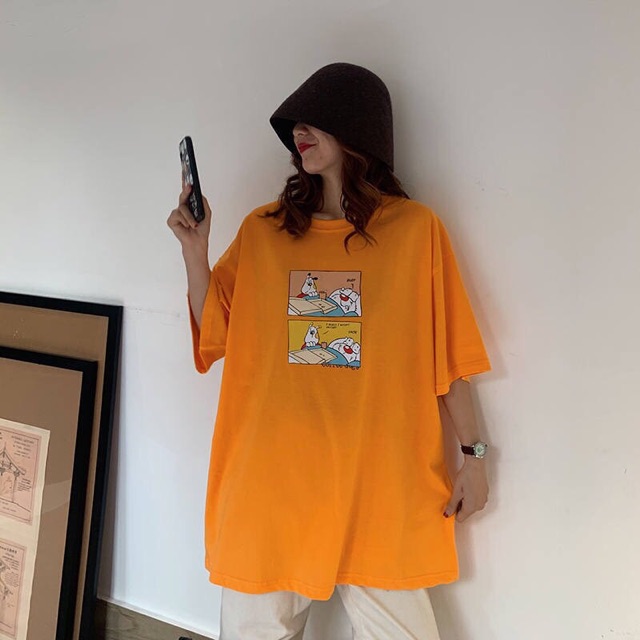 Áo thun nữ FREESHIPÁo thun in hình siêu xinh dáng rộng [ao thun oversize
