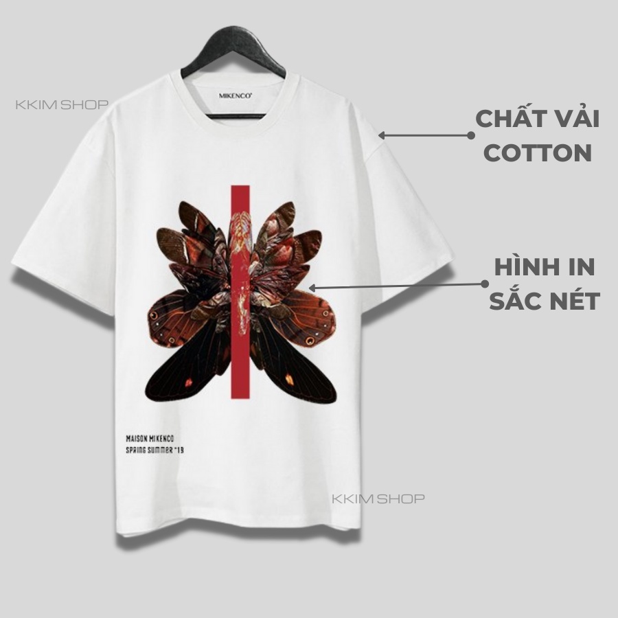 Áo Thun Tay Lỡ MIKENCO ILLUSION 1.0, áo phông unisex Form rộng oversize, chất liệu Cotton. KKIMShop