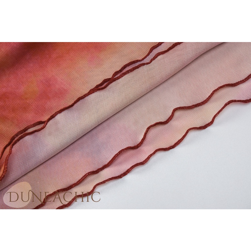 DUNEA Set Áo Thun Và Chân Váy Lưới Xẻ Tà Quyến Rũ Dành Cho Nữ