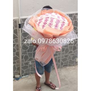 Hoa sáp thơm Hàn Quốc bó 99 bông. Hình chụp không chỉnh sửa.