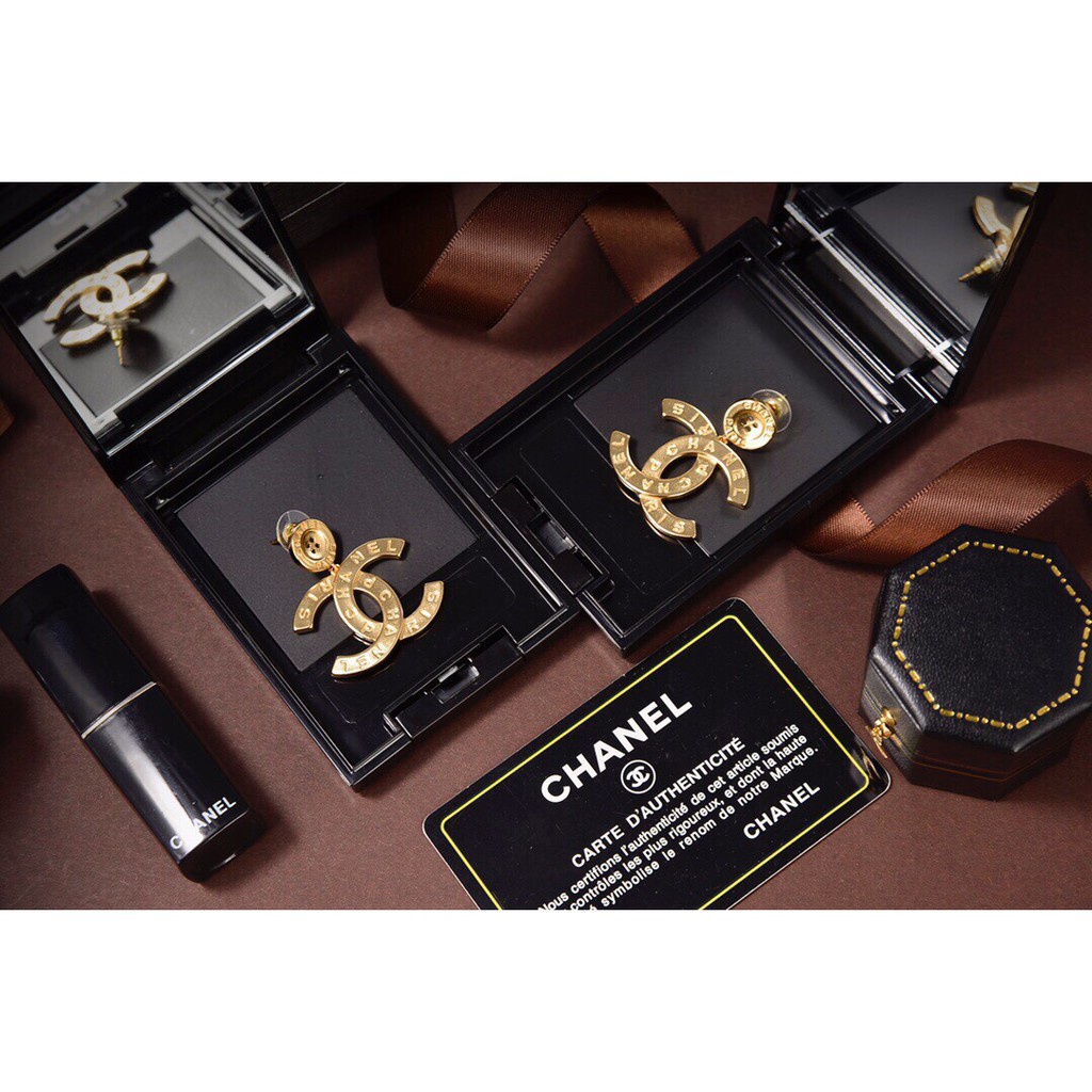 Bông tai mạ bạc 925 hình chữ C thời trang nữ