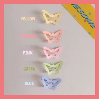 Set 5 kẹp tóc hình bướm 5 màu xinh xắn