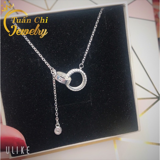 Dây Chuyền Nữ ♥️MẪU HOT♥️ Vòng Cổ Bạc Nữ, Liền Mặt Đính Đá Sang Trọng, Phong Cách Hàn Quốc