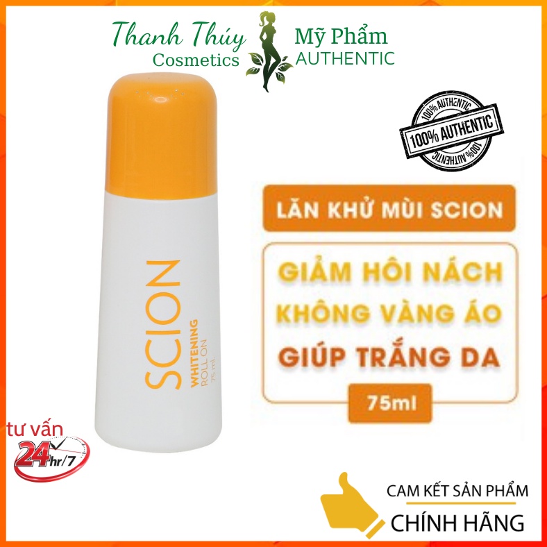 Lăn khử mùi Scion Nuskin 75ml ngăn mùi hôi nách không làm ố quần áo, làm sáng vùng da dưới cánh tay