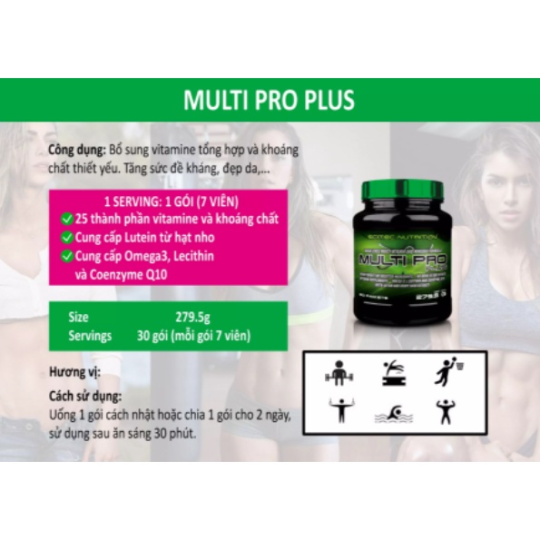 VITAMIN | Vitamin Tổng Hợp | Scitec Multi Pro Plus 30 Lần Dùng - Chính Hãng - Muscle Fitness