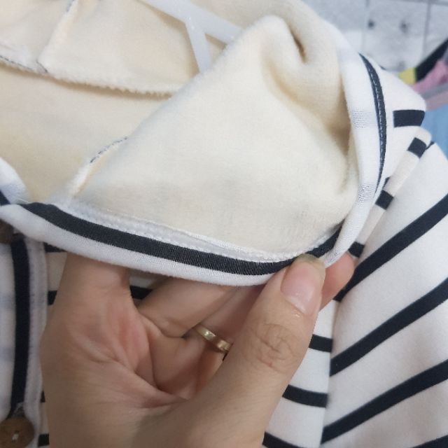 [CÓ ẢNH THẬT] Áo khoác nỉ lót lông cài cúc có mũ cho bé