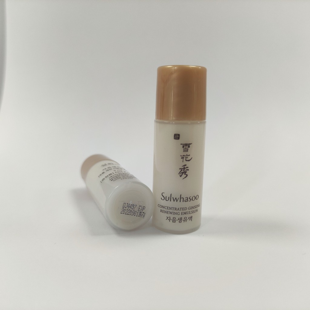 Nước hoa Hồng, Sữa Dưỡng Nhân Sâm Chống Lão Hóa Mini Sulwhasoo Concentrated Ginseng Renewing Emulsion 5ml