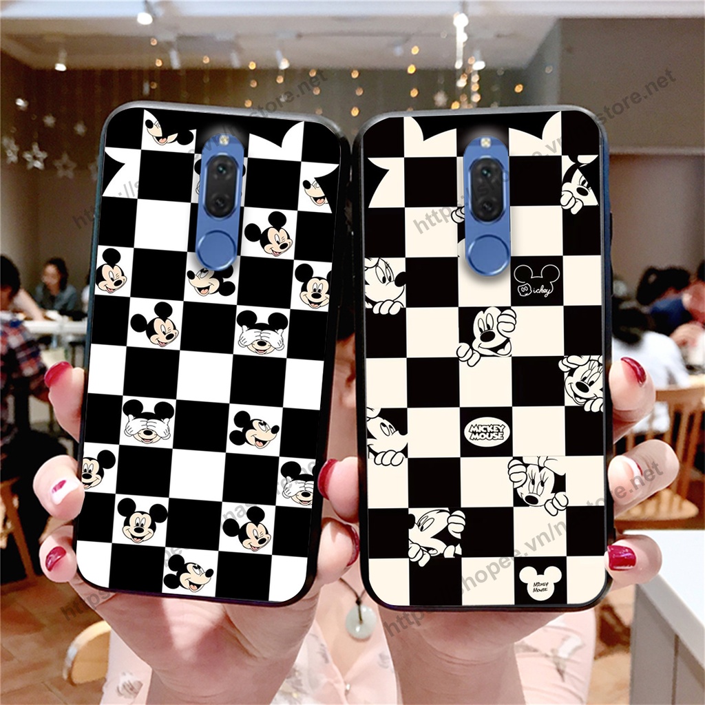 Ốp lưng Huawei Nova 2i trái tim họa tiết caro, mikey họa tiết beabrick kaws cute