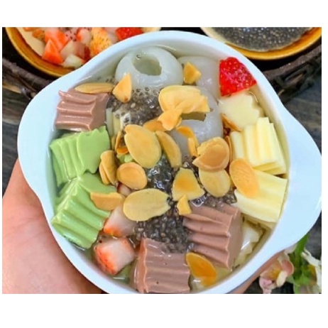 GELATIN BỘT 100GR LÀM CHÈ KHÚC BẠCH, SỮA CHUA DẺO