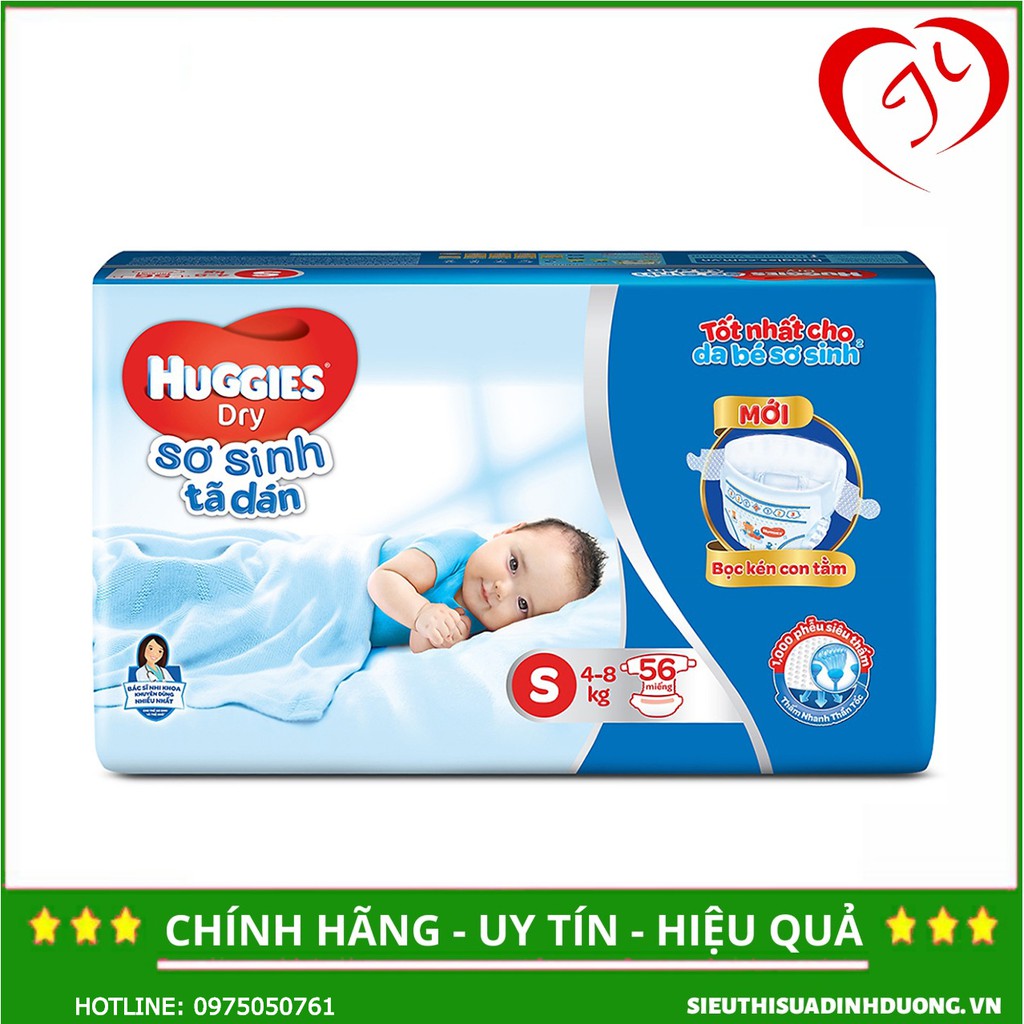 [SIÊU GIẢM GIÁ] Bỉm Huggies Quần/Dán Size M74/XL62/L68/M76/S56/NB58