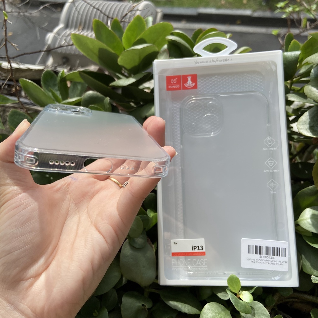 [Hỏa Tốc HCM] Ốp lưng XUNDD Trong Nhám mờ iPhone 14/14 Pro/Max/ 13/ 13 Pro/ Max/ 12/ 12 Pro/ Max -Lưng chống bám vân tay