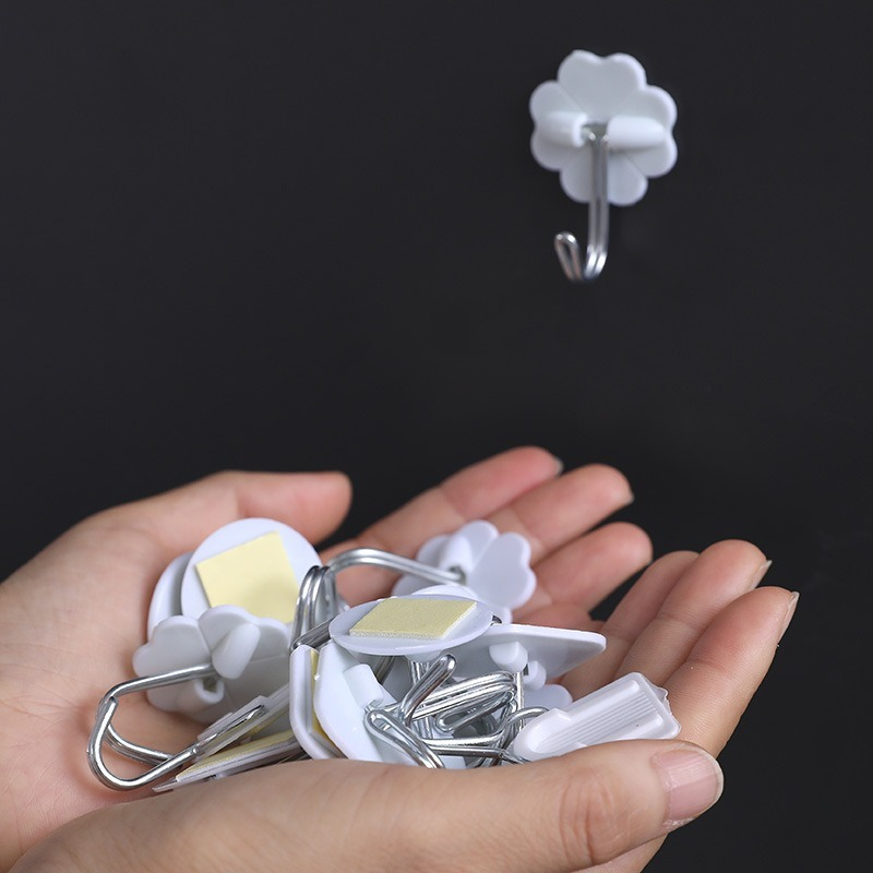 Set 10 Móc Treo Đồ Dán Tường Tự Dính Xoay 180 Độ Tiện Dụng Cho Gia Đình