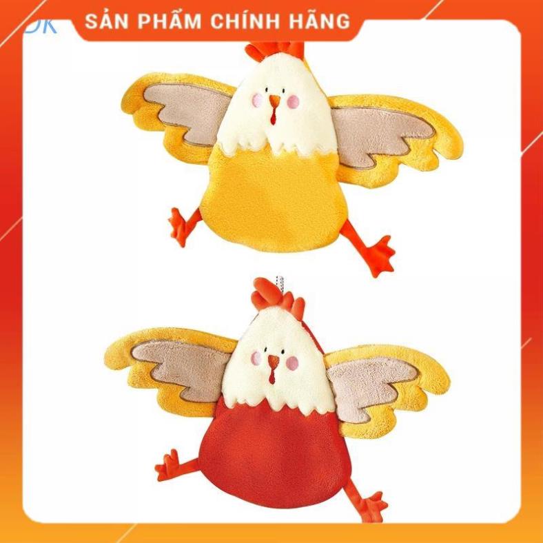 Khăn Lau Tay Siêu Thấm Hút Họa Tiết Chú Gà Hoạt Hình Dễ Thương Dành Cho Nhà Bếp/ Phòng Tắm