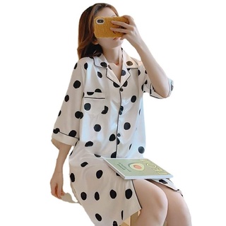 VÁY NGỦ PIJAMA LỤA HÀN - VÁY NGỦ CHẤT LỤA MỀM MỎNG NHẸ