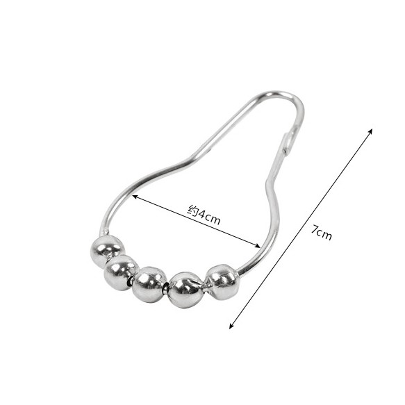12 Móc treo rèm cửa phòng tắm bằng thép không gỉ