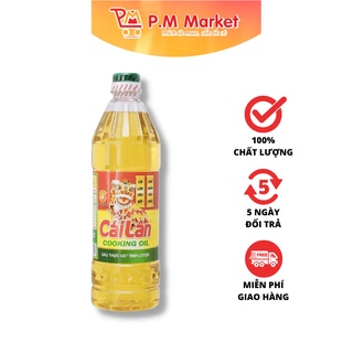 Dầu thực vật tinh luyện cái lân chai 1 lít, dầu ăn cái lân chai 1l - p.m market
