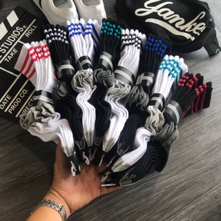 Tất Vớ Dài 3 Sọc cotton 100%