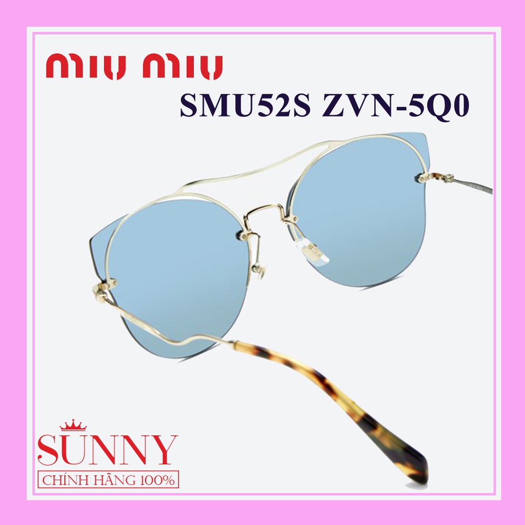 Kính mát thời trang cá tính Miu Miu SMU52S chính hãng, thiết kế dễ đeo bảo vệ mắt
