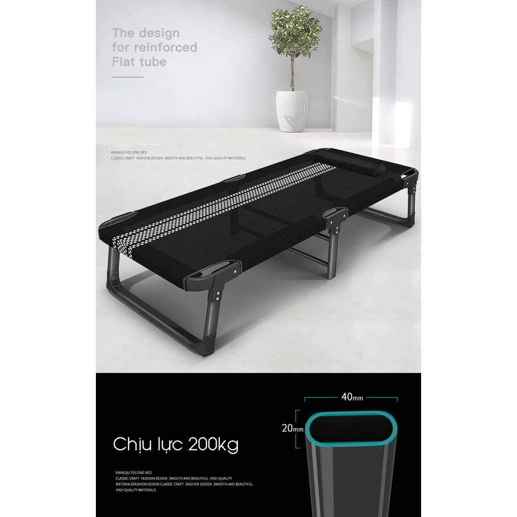 RE0487 GIƯỜNG NGỦ XẾP GỌN KHUNG THÉP 68CM - GIƯỜNG XẾP ĐA NĂNG - GIƯỜNG XẾP GỌN | BigBuy360 - bigbuy360.vn