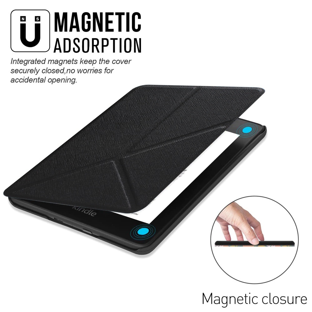 Bao Da Máy Đọc Sách PU Từ Tính Siêu Nhẹ Đa Góc Cho Amazon Kindle Paperwhite 11 / 10 / 7 / 6 / 5th