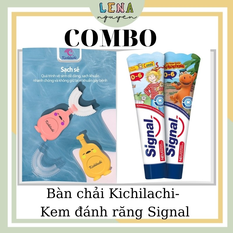 (Nội địa Đức)Kem đánh răng Signal cho bé từ 0 tới 6 tuổi 𝑭𝑹𝑬𝑬𝑺𝑯𝑰𝑷 Bàn chải đánh răng cho bé từ 6 tuổi trở lên