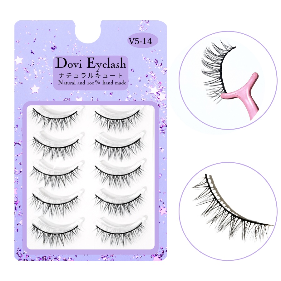 Mi giả Dovi Eyelash, mi giả gân  tự nhiên dùng hàng ngày sợi mềm mịn