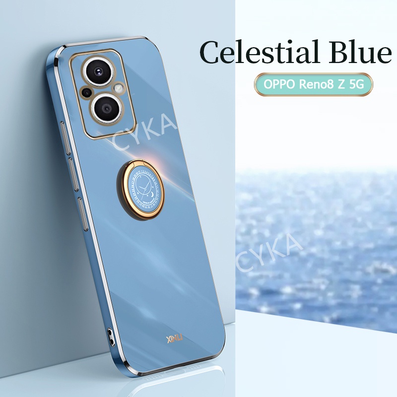 Ốp Điện Thoại Có Nhẫn Xỏ Ngón Tay Cho OPPO Reno 10 9 Pro + / Reno 9 Pro 5G 8T A58 A78 A17 A97